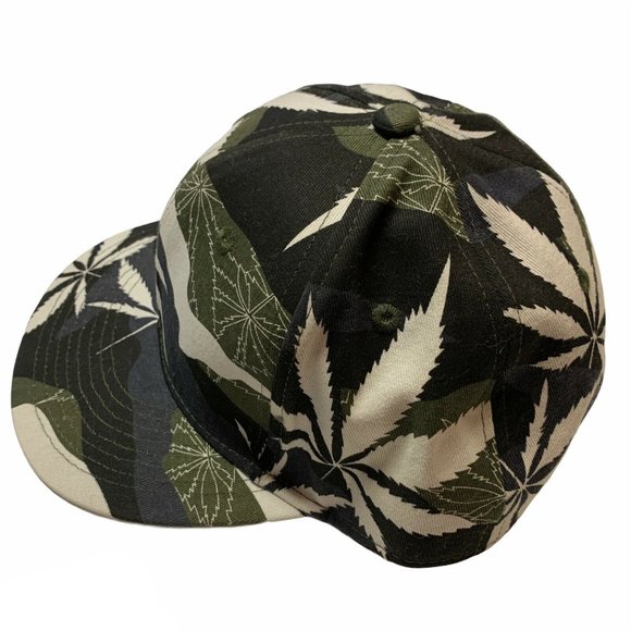 Wuke Flat Bill Snap Back Hat Camo Palm Trees - Picture 5 of 8
